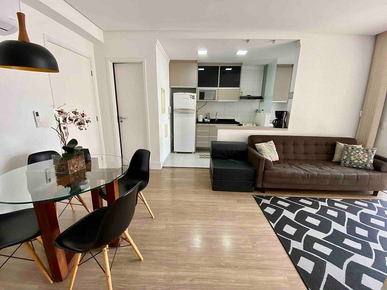 Lazer completo com piscina e sauna no Gonzaga