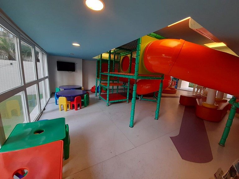 Lazer completo com piscina e sauna no Gonzaga