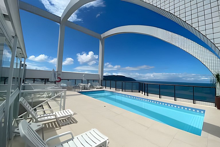 Pé na Areia:  Refúgio com vista mar no Gonzaga