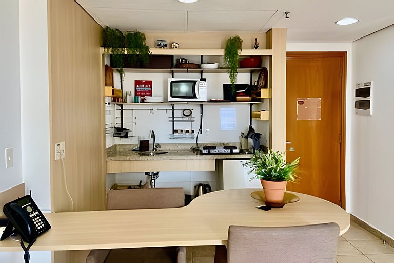 Charmoso flat com vista mar, piscina e wi fi!