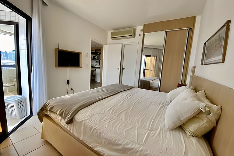 Charmoso flat com vista mar, piscina e wi fi!