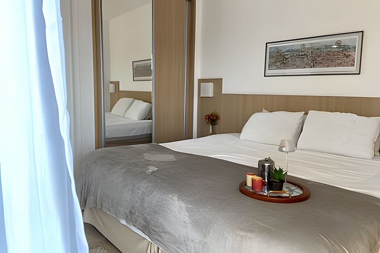 Charmoso flat com vista mar, piscina e wi fi!