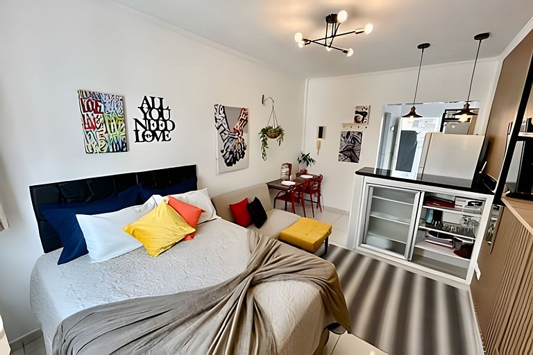 SHB - Studio no Coração do Gonzaga á Beira Mar