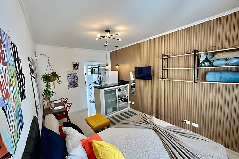 Studio no Coração do Gonzaga beira mar