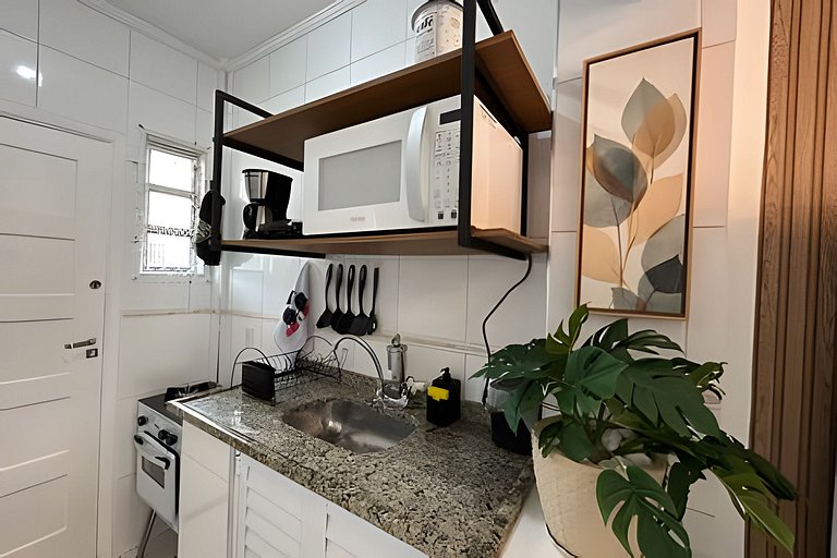 SHB - Studio no Coração do Gonzaga á Beira Mar