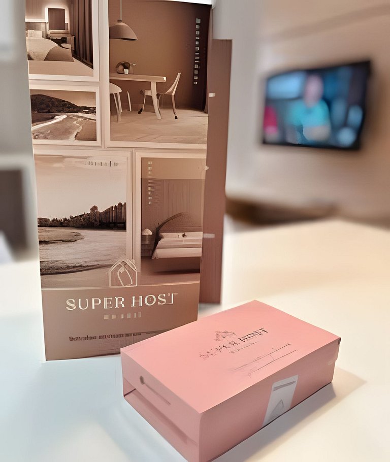 SHB - Flat no melhor de Santos. Pé na areia!