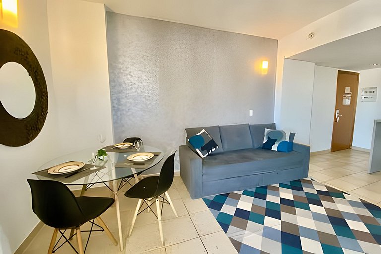 SHB - Flat beira-mar no Gonzaga p/ família!