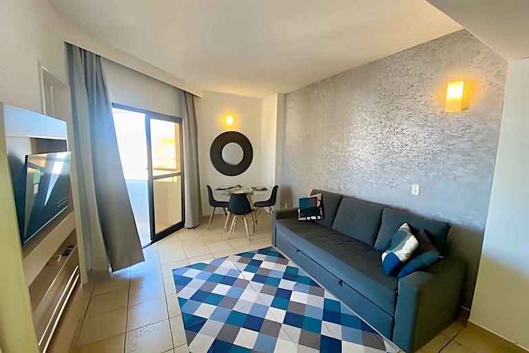 Flat à beira-mar no melhor de Santos para família!