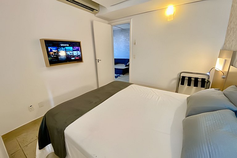 SHB - Flat beira-mar no Gonzaga p/ família!