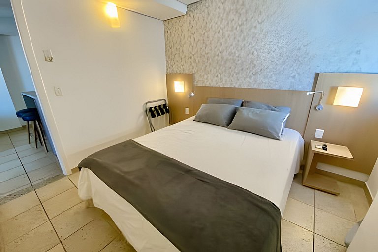 Flat à beira-mar no melhor de Santos para família!