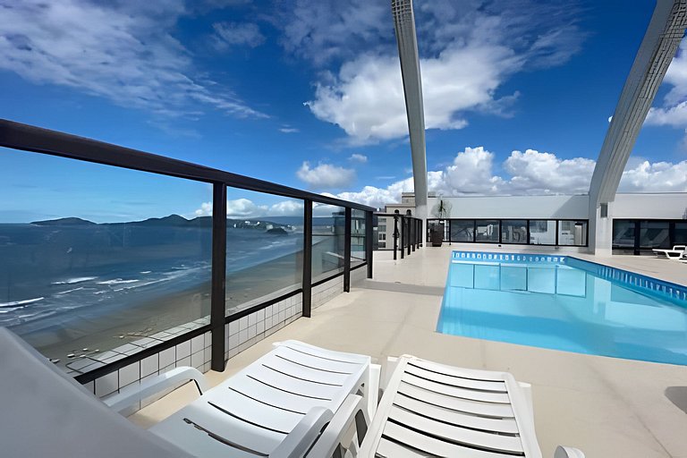 Flat vista mar no Boqueirão! Wi fi /Piscina
