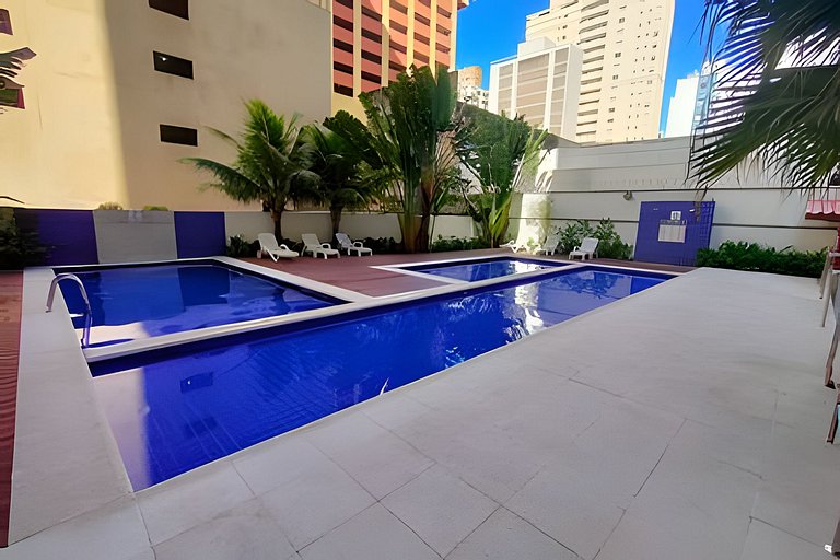 Lazer completo no melhor do Guarujá, com piscina!