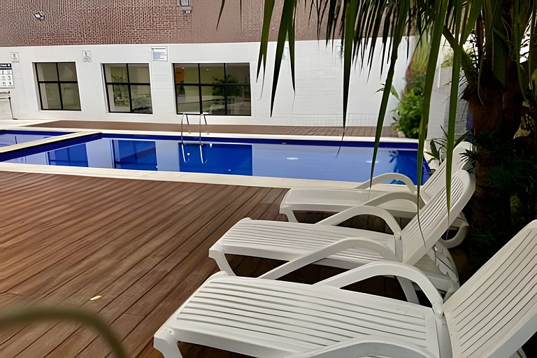 Lazer completo no melhor do Guarujá, com piscina!