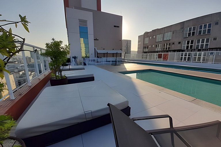No coração do Gonzaga com piscina e lazer completo