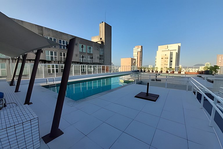 No coração do Gonzaga com piscina e lazer completo