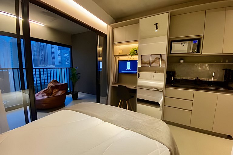 Studio incrível a 3 min da Paulista