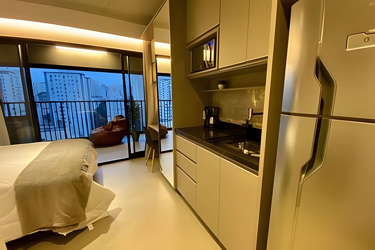 Studio incrível a 3 min da Paulista