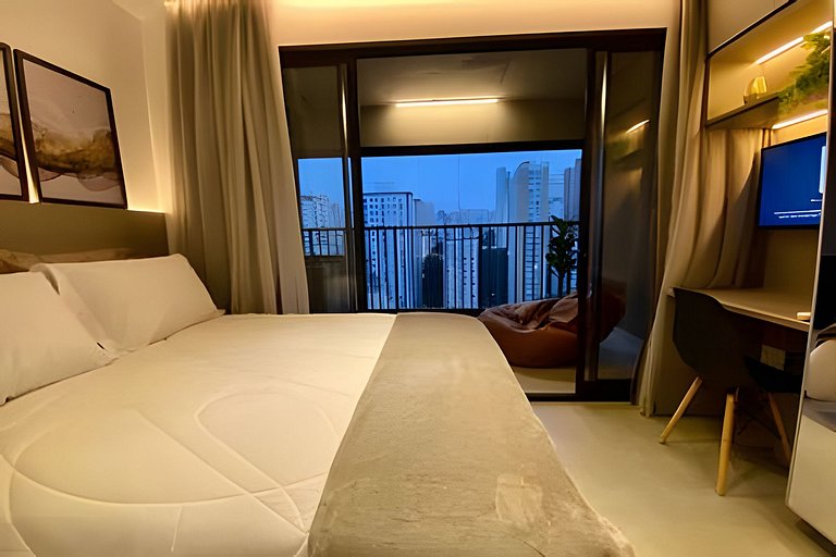 Studio incrível a 3 min da Paulista