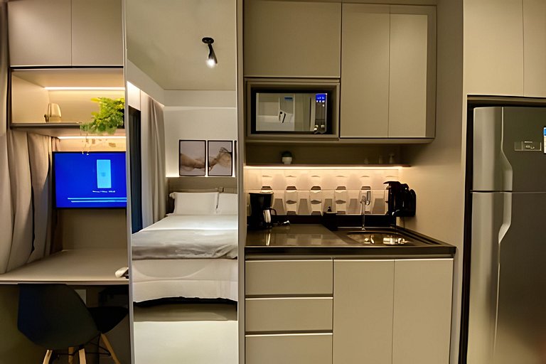 Studio incrível a 3 min da Paulista