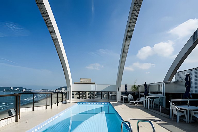 SHB - Beachfront: Varanda, Piscina e Por do Sol