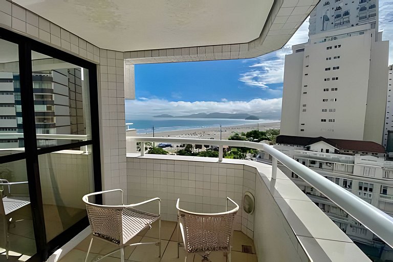 Bela vista da praia de Santos