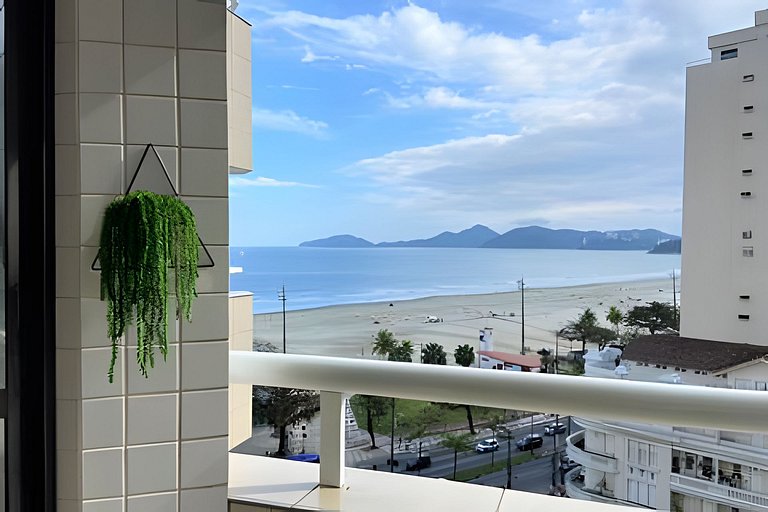 Bela vista da praia de Santos