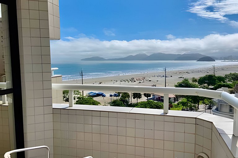 Bela vista da praia de Santos
