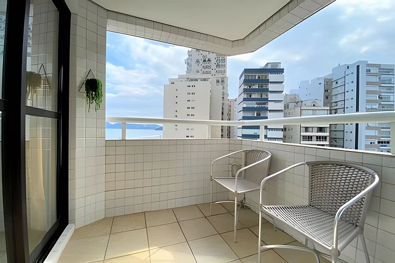 Bela vista da praia de Santos