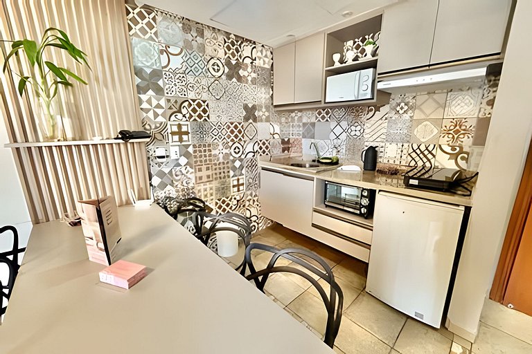 Pé na Areia: Flat à Beira-Mar para a Família