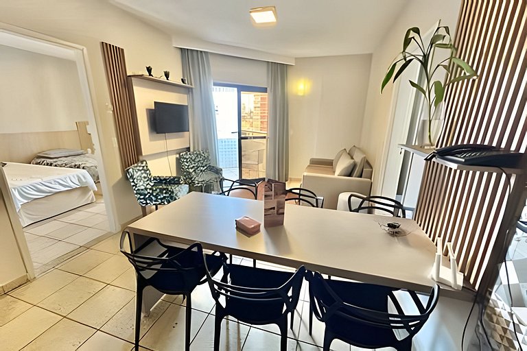 Pé na Areia: Flat à Beira-Mar para a Família