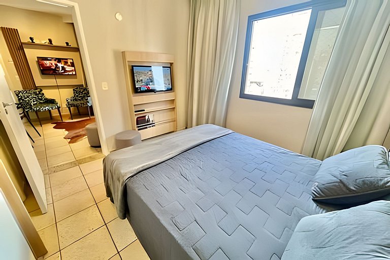 Pé na Areia: Flat à Beira-Mar para a Família
