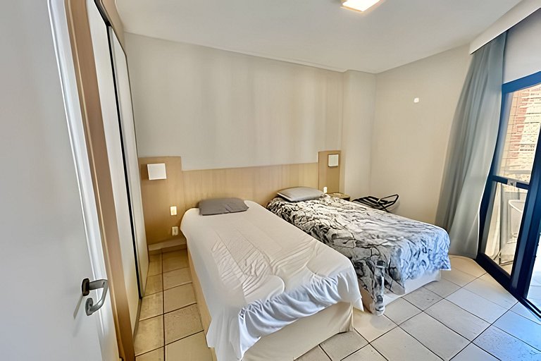 Pé na Areia: Flat à Beira-Mar para a Família