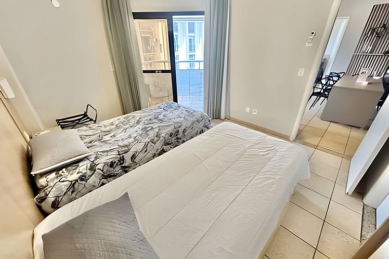 Pé na Areia: Flat à Beira-Mar para a Família