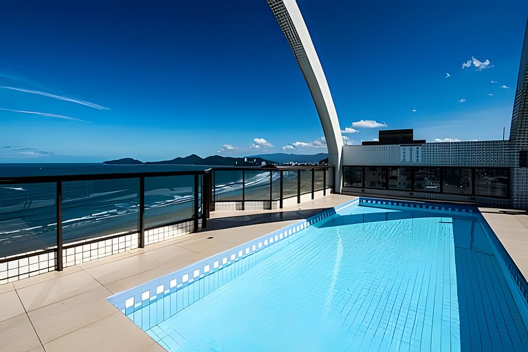 Pé na Areia • Piscina • Academia • Vista Incrível