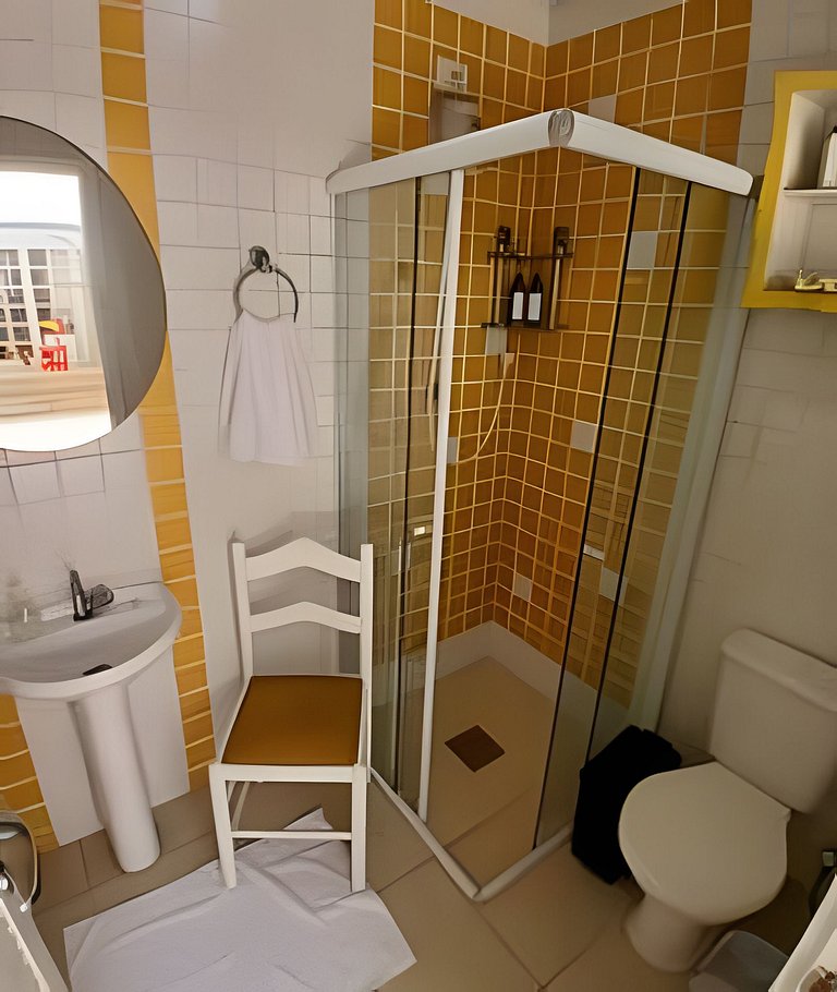 Casa quadra da praia com ar-condicionado e 2 vagas