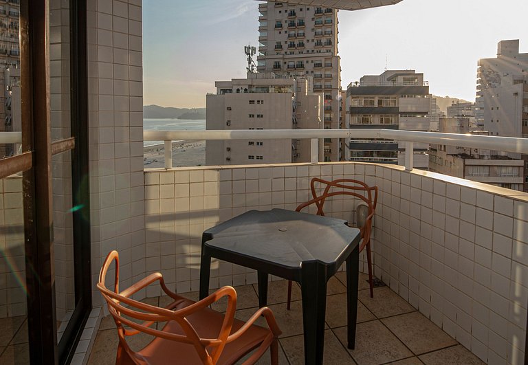 Santos Living • Piscina, Academia e Vista Mar