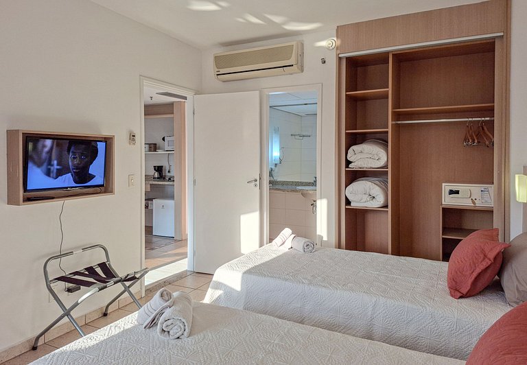 Santos Living • Piscina, Academia e Vista Mar