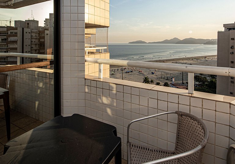 Santos Living • Piscina, Academia e Vista Mar