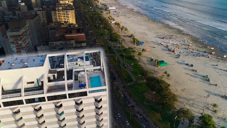 SHB - Piscina, vista mar e “pé na areia” em Santos
