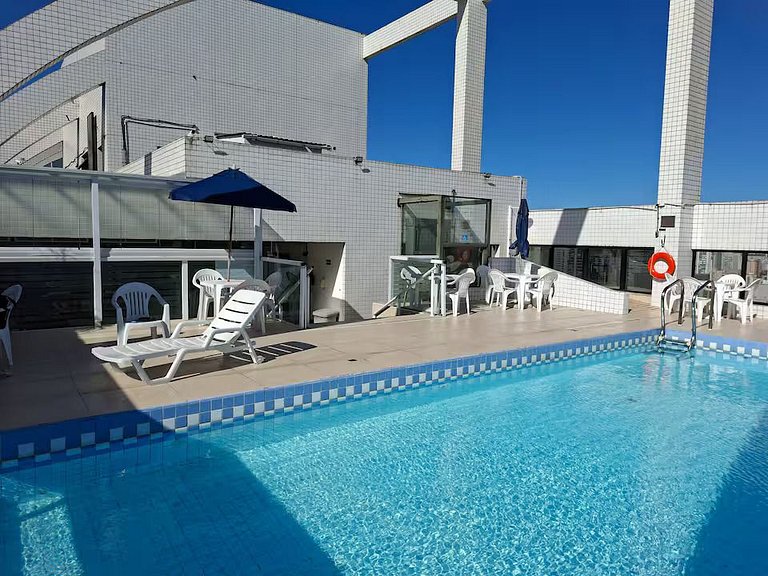 SHB - Frente mar | Flat adaptado | Piscina