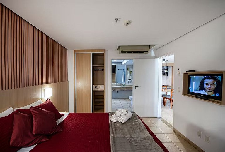 SHB - Frente mar | Flat adaptado | Piscina