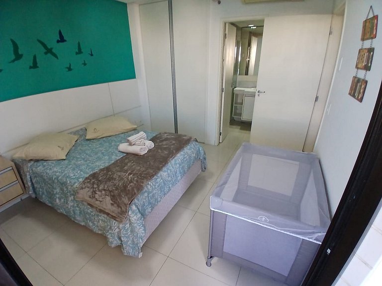SHB - Flat no melhor de Santos. Pé na areia!
