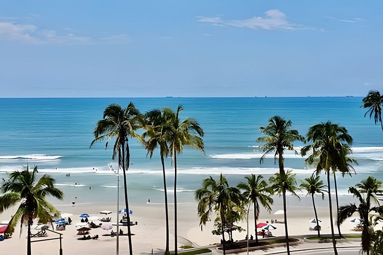 Pé na areia, serv. praia, vista mar - Pitangueiras