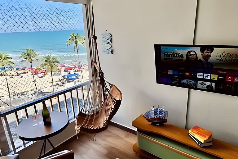 Pé na areia, serv. praia, vista mar - Pitangueiras