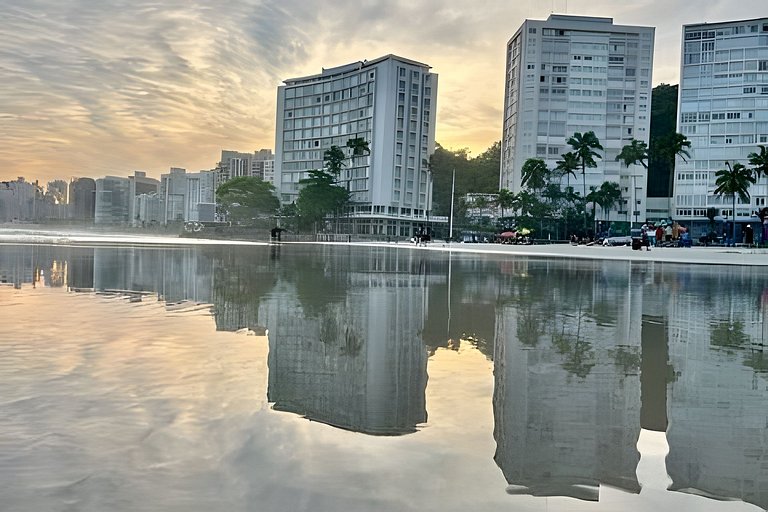 Pé na areia, serv. praia, vista mar - Pitangueiras