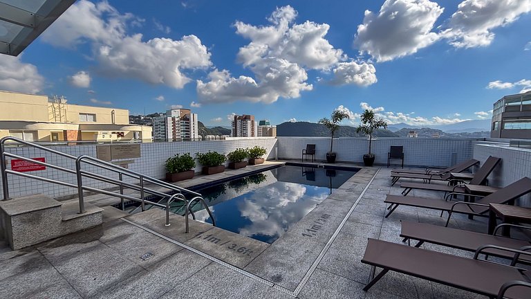 SHB • 2 min Praia | Piscina | Academia