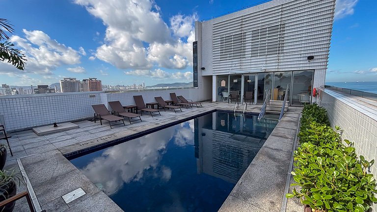 SHB • 2 min Praia | Piscina | Academia