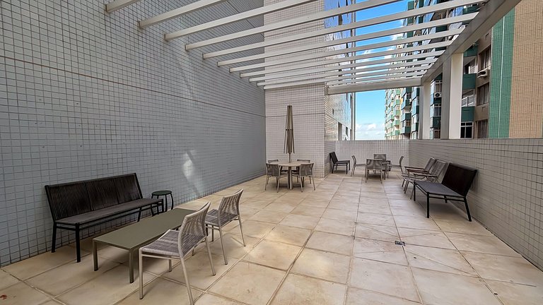 SHB • 2 min Praia | Piscina | Academia