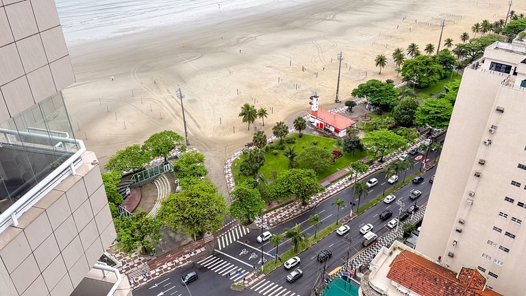 SHB - Magnífica vista ao mar no Gonzaga em Santos